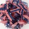 Patriotic Wired Ribbon – 1.5" x 10 Yards Red, White & Navy Stars and Stripes Canvas Ribbon for Bows, Wreaths, and Tree Decorations